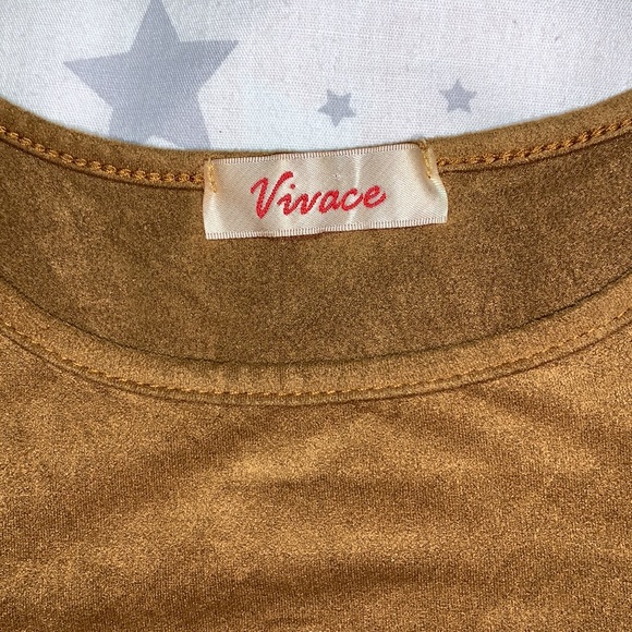Vivace Suede Blouse Sz M - Picture 4 of 5